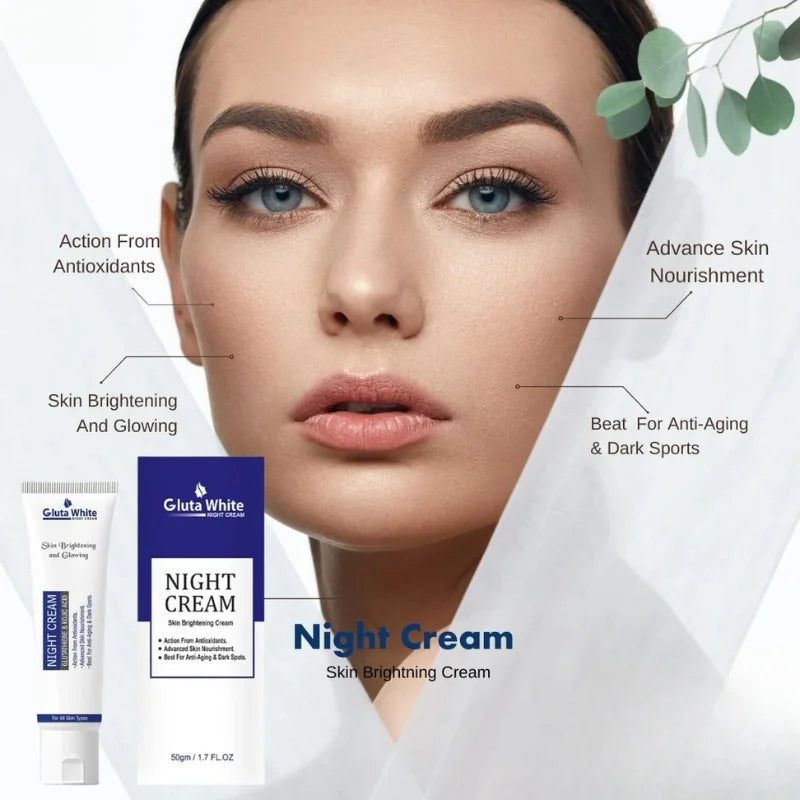 Gluta White Night Cream – Hydrating Night Cream for Smooth, Refreshed Skin | 50ml